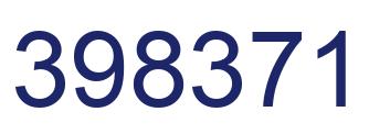 Number 398371 blue image