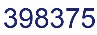 Number 398375 blue image
