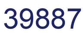Number 39887 blue image