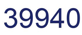 Number 39940 blue image