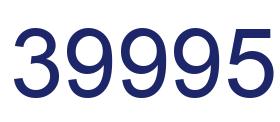 Number 39995 blue image