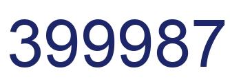 Number 399987 blue image