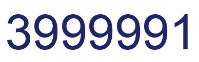 Number 3999991 blue image