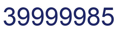 Number 39999985 blue image