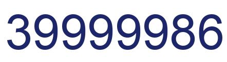 Number 39999986 blue image