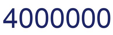 Number 4000000 blue image