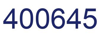Number 400645 blue image