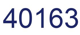 Number 40163 blue image