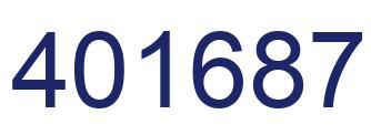 Number 401687 blue image