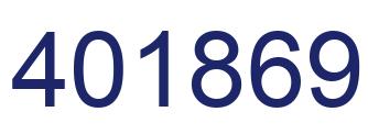 Number 401869 blue image
