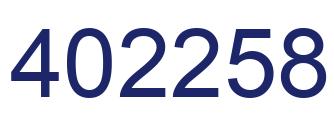 Number 402258 blue image