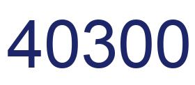 Número 40300 imagen azul