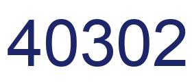 Number 40302 blue image