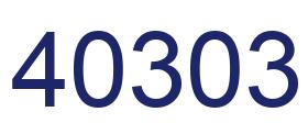 Número 40303 imagen azul