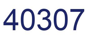 Número 40307 imagen azul
