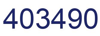 Number 403490 blue image