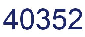 Número 40352 imagen azul