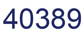 Número 40389 imagen azul