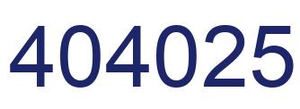 Número 404025 imagen azul