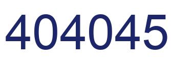 Number 404045 blue image