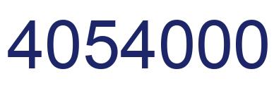 Number 4054000 blue image