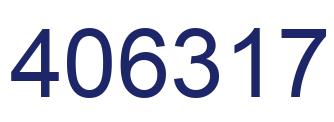 Number 406317 blue image