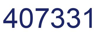 Number 407331 blue image