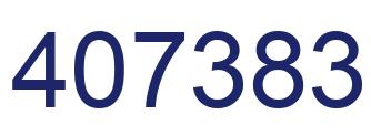 Number 407383 blue image