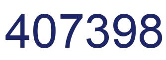Number 407398 blue image