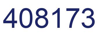Number 408173 blue image