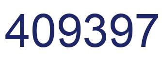 Number 409397 blue image