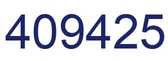 Number 409425 blue image