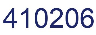Number 410206 blue image