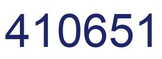Number 410651 blue image