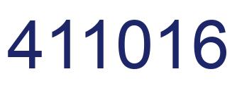 Number 411016 blue image