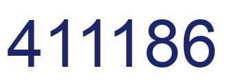 Number 411186 blue image