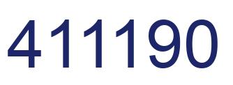 Number 411190 blue image