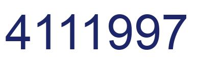 Number 4111997 blue image