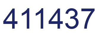 Number 411437 blue image