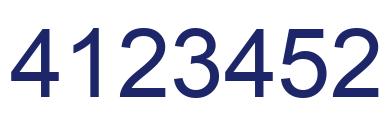 Número 4123452 imagen azul
