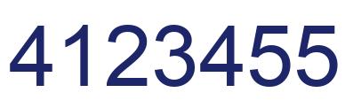 Número 4123455 imagen azul