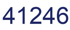 Number 41246 blue image