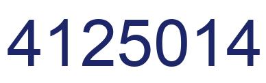 Number 4125014 blue image