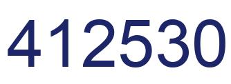 Number 412530 blue image