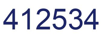 Número 412534 imagen azul