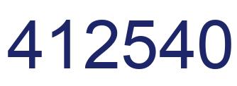 Number 412540 blue image