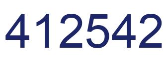 Number 412542 blue image