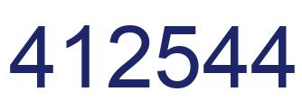 Número 412544 imagen azul