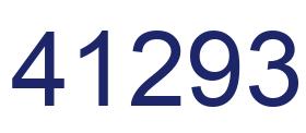 Number 41293 blue image