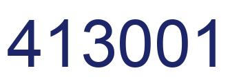 Number 413001 blue image